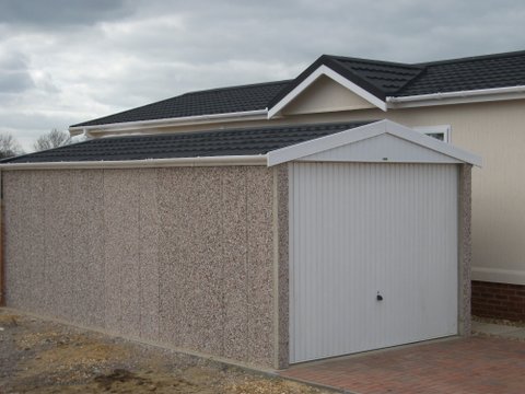 Concrete Garages Cheltenham at a park home